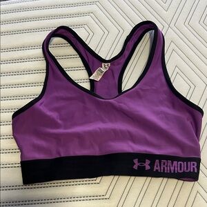 Under Armour Purple and Black Sports Bra